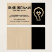 Ampoule électrique | Icône électricien (Devant & derrière)