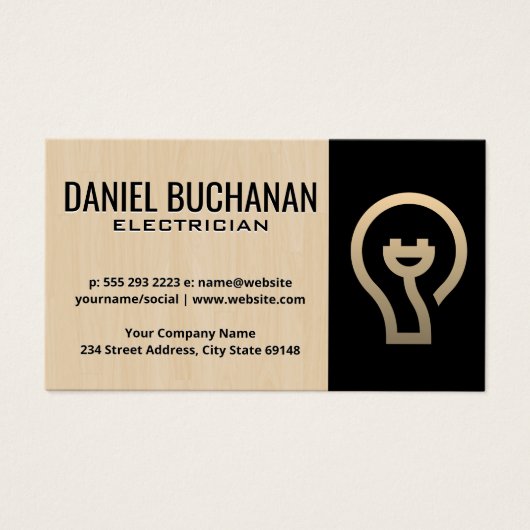 Ampoule électrique | Icône électricien (Devant)