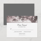 ampoules à cordes arbre mariage rustique carte RSV (Devant / Derrière)