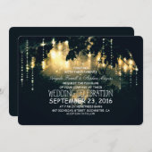 Ampoules à cordes incrustées arbres invitations de (Devant / Derrière)