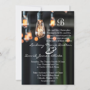 Ampoules de campagne 5x7 Faire-part de mariage