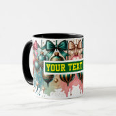Ampoules de Noël Aquarelle Café Mug (Devant gauche)
