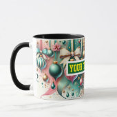 Ampoules de Noël Aquarelle Café Mug (Gauche)