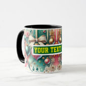 Ampoules de Noël Aquarelle Café Mug (Devant gauche)