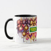 Ampoules de Noël Aquarelle Café Mug (Gauche)