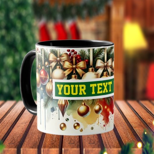 Ampoules de Noël Aquarelle Café Mug