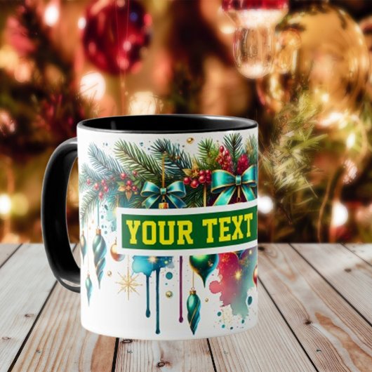 Ampoules de Noël Aquarelle Café Mug