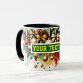 Ampoules de Noël Aquarelle Café Mug (Devant gauche)