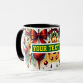 Ampoules de Noël Aquarelle Café Mug (Devant gauche)