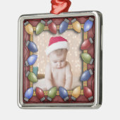 Ampoules de Noël Ornement du cadre photo (Gauche)