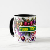 Ampoules de Noël Ornements Café Mug (Devant gauche)