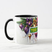 Ampoules de Noël Ornements Café Mug (Gauche)