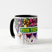 Ampoules de Noël Ornements Café Mug (Devant gauche)