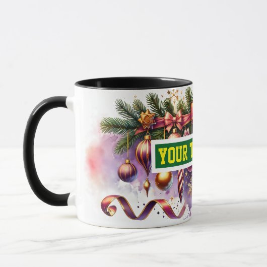 Ampoules de Noël Ornements Café Mug (Gauche)