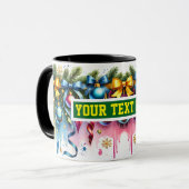 Ampoules de Noël Ornements Café Mug (Devant gauche)