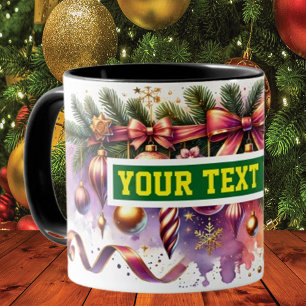 Ampoules de Noël Ornements Café Mug