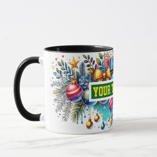 Ampoules de Noël Ornements Café Mug (Gauche)