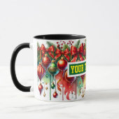 Ampoules de Noël Ornements Café Mug (Gauche)
