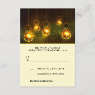 ampoules rêvées whimsical mariage carte RSVP