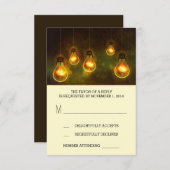 ampoules rêvées whimsical mariage carte RSVP (Devant / Derrière)