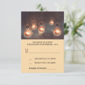 ampoules rêvées whimsical mariage carte RSVP (Debout devant)