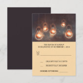 ampoules rêvées whimsical mariage carte RSVP (Devant / Derrière)