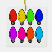 Ampoules Vintages de Noël Ornement en céramique (Devant)