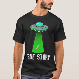 Amputatie Been Voet Amputatie UFO Alien Ontvoering T-shirt