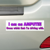 Ampute driver bumpersticker (Op auto)