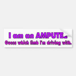 Ampute driver bumpersticker