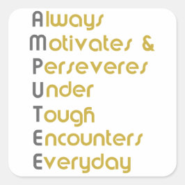 Amputee A.M.U.T.E.E. Vierkante Sticker