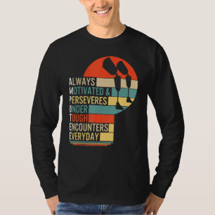 Amputee Altijd gemotiveerd en doorlatend beenproth T-shirt