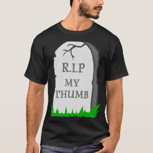 Amputee-duim-berekening RIP Mijn duim-hoofdsteen J T-shirt