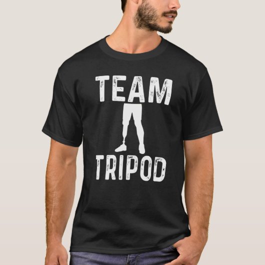 Amputee Humor Team Driepoot Gecorrigeerd Eén Been T-shirt (Voorkant)