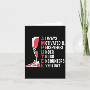 Amputee Quote Funny Leg Prosthetic Legged Chirgery Kaart