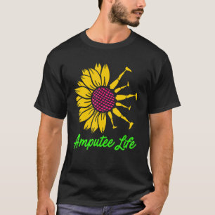 Ampuut Humor Flower Life Leg Arm Funny Recovery T-shirt