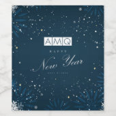 AMQ Happy New Year Wine Bottle Label Wijn Etiket (Enkel label)