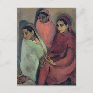 Amrita Sher-Gil schilderij, Three Girls Briefkaart