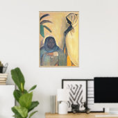 Amrita Sher-Gil - Twee vrouwen, schilderij Poster (Thuiskantoor)