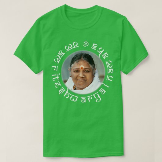 Amritanandamayi Amma Om Amriteshwaraye Namaha T-shirt (Design voorkant)