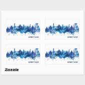 Amritsar Punjab Skyline Blue Rechthoekige Sticker (Vel)