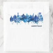Amritsar Punjab Skyline Blue Rechthoekige Sticker (Tas)