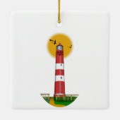 Amrum Lighthouse Duitsland Keramisch Ornament (Achterkant)