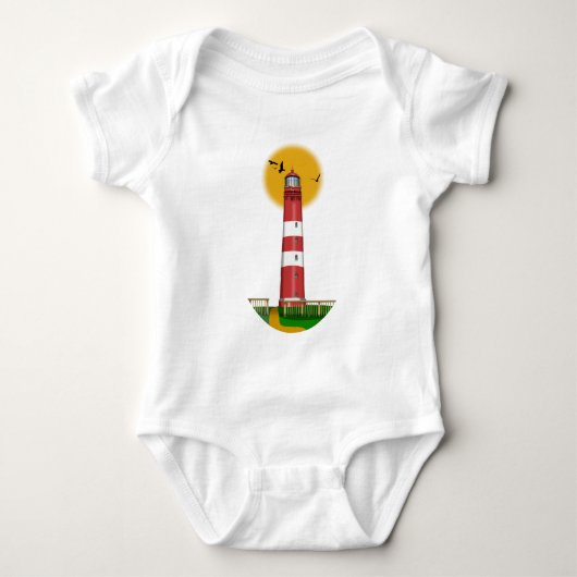 Amrum Lighthouse Duitsland Romper (Voorkant)