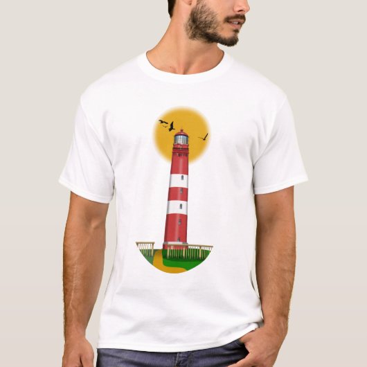 Amrum Lighthouse Duitsland T-shirt (Voorkant)