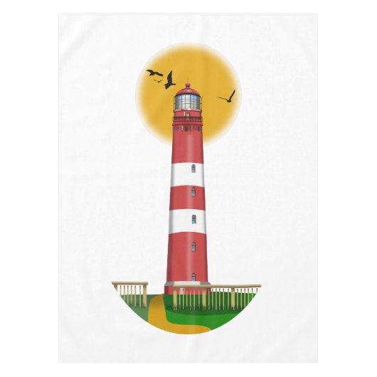 Amrum Lighthouse Duitsland Tafelkleed (Voorkant)