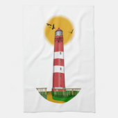 Amrum Lighthouse Duitsland Theedoek (Verticaal)