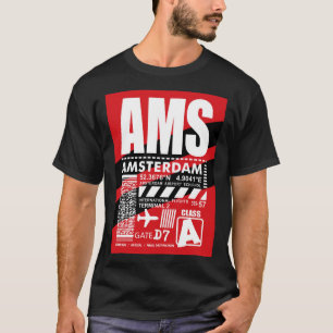 AMS Amsterdam Airport T-shirt
