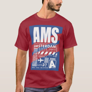 AMS Amsterdam Airport T-shirt