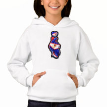 AmSamoa Vinger Hart Zwart-Out T-Shirt Hoodie